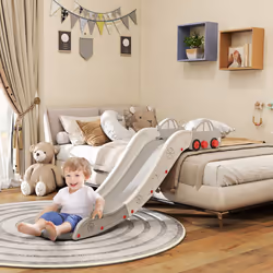 AIYAPLAY Kids Slide for Bed, Sofa, Easy to Assemble - Grey