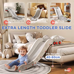 AIYAPLAY Kids Slide for Bed, Sofa, Easy to Assemble - Grey