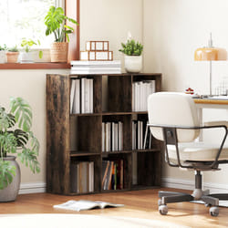 HOMCOM 9 Cube Storage Unit Cabinet Bookcase Display Shelves - Brown