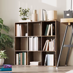 HOMCOM 9 Cube Storage Unit Cabinet Bookcase Display Shelves - Brown - Additional view 8
