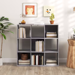 HOMCOM 9 Cube Storage Unit Cabinet Bookcase Display Shelves, Marble Grey - Additional view 7