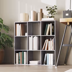 HOMCOM 9 Cube Storage Unit Cabinet Bookcase Display Shelves, Marble Grey - Additional view 8