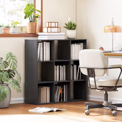 HOMCOM 9 Cube Storage Unit Cabinet Bookcase Display Shelves - Black