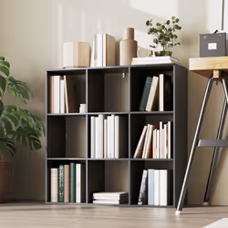 HOMCOM 9 Cube Storage Unit Cabinet Bookcase Display Shelves - Black - Additional view 8