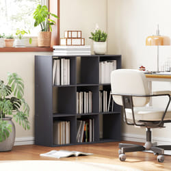 HOMCOM 9 Cube Storage Unit Cabinet Bookcase Display Shelves - Grey