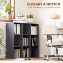 HOMCOM 9 Cube Storage Unit Cabinet Bookcase Display Shelves - Grey - Additional view 5