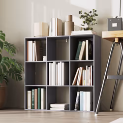 HOMCOM 9 Cube Storage Unit Cabinet Bookcase Display Shelves - Grey - Additional view 8