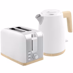 HOMCOM 1.7L Electric Fast Boil Kettle and 2 Slice Toaster Set, White - Additional view 8