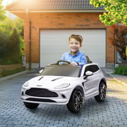 AIYAPLAY Aston Martin DBX Licensed 12V Kids Electric Car w/ Remote, White