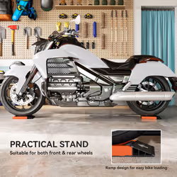 HOMCOM Motorcycle Wheel Roller Stand for Tyre Cleaning and Chain Lubrication - Additional view 5