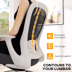 HOMCOM Mesh Draughtsman Chair, Ergonomic Drafting Chair - Black