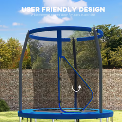 SPORTNOW 6ft Outdoor Trampoline with Safety Enclosure Net, Blue - Additional view 4