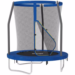 SPORTNOW 6ft Outdoor Trampoline with Safety Enclosure Net, Blue - Additional view 8