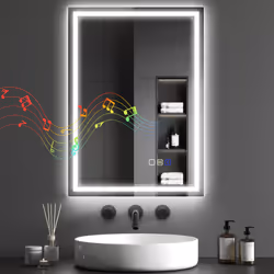 HOMCOM 500 x 700 mm Bathroom Mirror with Bluetooth Lights Demister Pad - Additional view 8