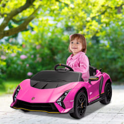 AIYAPLAY 12V Lamborghini Autentica Licensed Ride on Car, Pink
