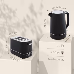 HOMCOM 1.7L 3000W Fast Boil Electric Kettle - Black - Additional view 8