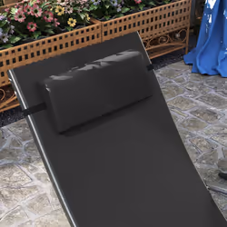 Outsunny Set of 2 Garden Sun Loungers, Folding Chaise Lounge Chairs, Black - Additional view 7