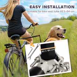 PawHut Dog Lead for Bicycle, Easy Installation, for Cycling, Training
