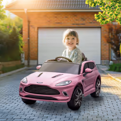 AIYAPLAY Aston Martin DBX Licensed 12V Kids Electric Car w/ Remote, Pink
