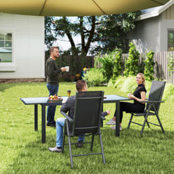 Outsunny 2PCS Folding Chair w/ Breathable Mesh Back and Seat, Dark Grey