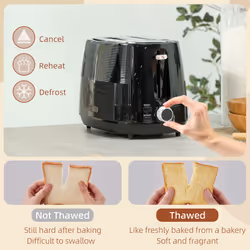 HOMCOM 1.7L Fast Boil Electric Kettle and 2 Slice Water Toaster Set, Black - Additional view 4