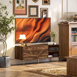 HOMCOM TV Stand Cabinet 130cm TV Unit w/ Adjustable Shelves for Living Room