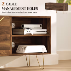 HOMCOM TV Stand Cabinet 130cm TV Unit w/ Adjustable Shelves for Living Room - Additional view 5