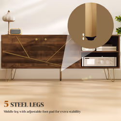 HOMCOM TV Stand Cabinet 130cm TV Unit w/ Adjustable Shelves for Living Room - Additional view 6