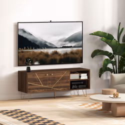 HOMCOM TV Stand Cabinet 130cm TV Unit w/ Adjustable Shelves for Living Room - Additional view 7