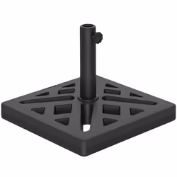 Outsunny Parasol Base 15kg Garden Umbrella Stand with Cut-Out Design, Black - Additional view 8