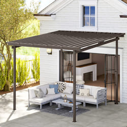 Outsunny 3 x 3(m) Waterproof Metal Pergola Easy to Assemble Lean to Pergola