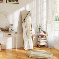 HOMCOM Rectangular Full Length Mirror for Bedroom, 40 x 160 cm, Gold Tone