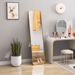 HOMCOM Rectangular Full Length Mirror for Bedroom, 40 x 160 cm, Gold Tone - Additional view 7
