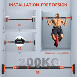 SPORTNOW Pull Up Bar, for 92-120cm Doorways, No Screws, Maximum Load 200kg