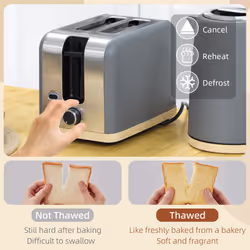 HOMCOM 1.7L Electric Fast Boil Kettle and 2 Slice Toaster Set, Grey