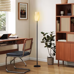 HOMCOM 3D Printed Standing Lamp with Shade, E27 Holder without Bulb, White - Additional view 7