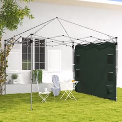 Outsunny Side Panel for 3x3 m Pop Up Gazebos, 1 Pack Sidewall Only, Green
