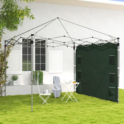Outsunny Side Panel for 3x3 m Pop Up Gazebos, 1 Pack Sidewall Only, Green