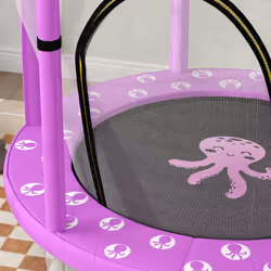 AIYAPLAY 4.6FT Kids Trampoline with Safety Enclosure Net, Purple - Additional view 6
