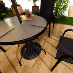 Outsunny 12kg Garden Parasol Base, Round Resin Garden Umbrella Base, Black - Additional view 5