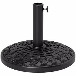 Outsunny 12kg Garden Parasol Base, Round Resin Garden Umbrella Base, Black - Additional view 8