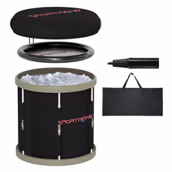SPORTNOW Outdoor Ice Bath Tub, 210L Portable Cold Water Therapy Tub, Black - Additional view 8