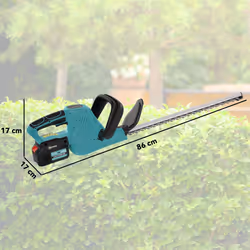 Outsunny Cordless Hedge Trimmer with Brushless Motor, Blue