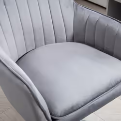 HOMCOM Office Chair, Swivel Desk Chair w/ Adjustable Height, Grey - Additional view 4