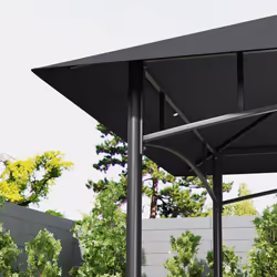 Outsunny 8' x 5' Grill Gazebo Canopy with 2 Side Shelves, Hook, Dark Grey - Additional view 7