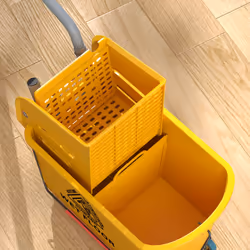 HOMCOM Mop Bucket with Wringer on Wheels for Floor Cleaning 20 Litre Yellow - Additional view 8