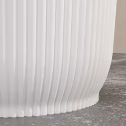 Outsunny Set of 2 Round Plant Pots Outdoor 22cm for Garden, White - Additional view 8