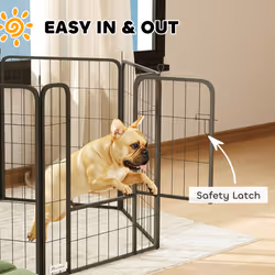PawHut Six-Panel Dog Playpen with Door, for Indoor, Outdoor, 80cm Tall - Additional view 4