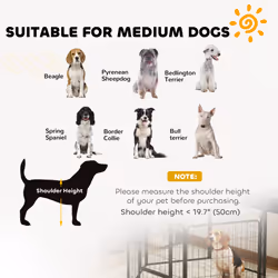 PawHut Six-Panel Dog Playpen with Door, for Indoor, Outdoor, 80cm Tall - Additional view 6