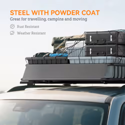 HOMCOM 90.7 kg Universal Roof Rack Basket, Steel Car Rooftop Luggage Holder - Additional view 3